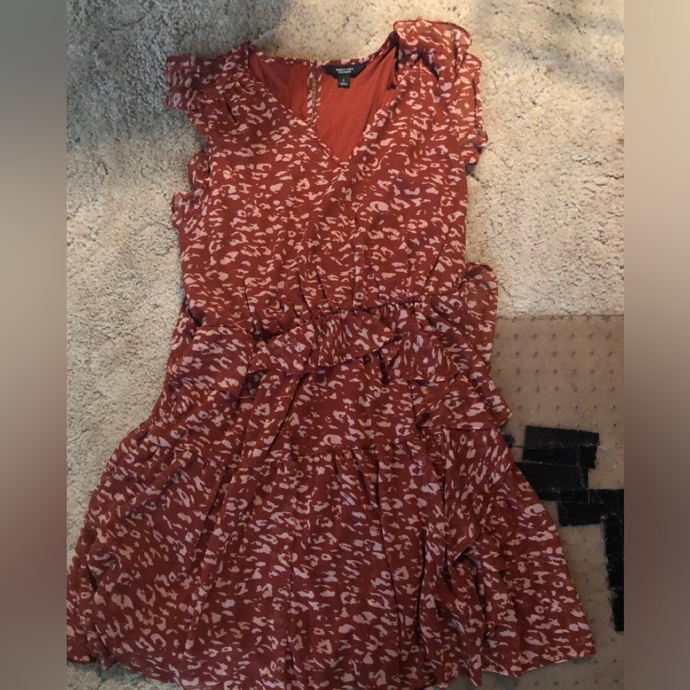 Simply Vera large orange/tan women’s dress